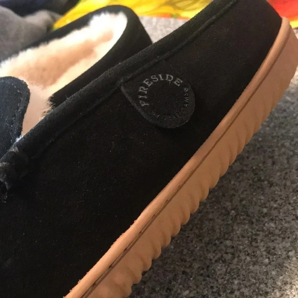 Fireside By Dearfoams Men's Gold Coast Black Size 13 - Picture 5 of 5